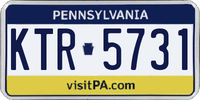 PA license plate KTR5731