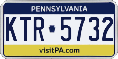 PA license plate KTR5732