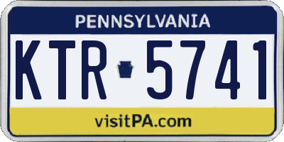 PA license plate KTR5741