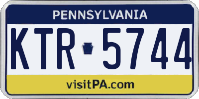 PA license plate KTR5744