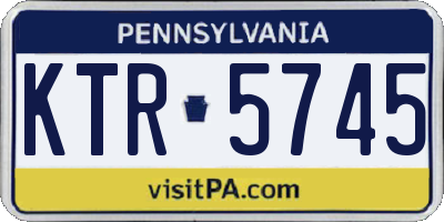 PA license plate KTR5745