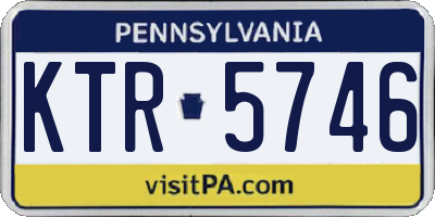 PA license plate KTR5746