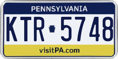PA license plate KTR5748