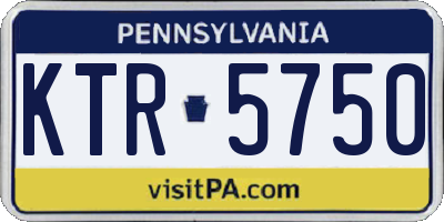 PA license plate KTR5750