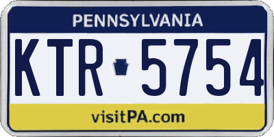 PA license plate KTR5754
