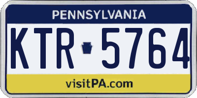 PA license plate KTR5764