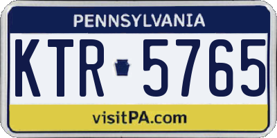 PA license plate KTR5765