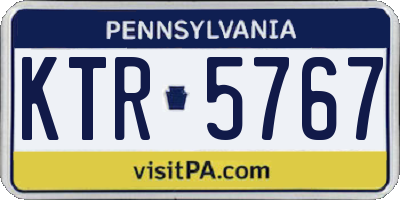 PA license plate KTR5767