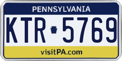 PA license plate KTR5769