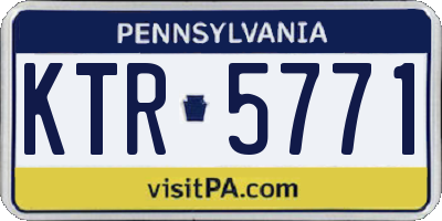 PA license plate KTR5771