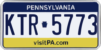 PA license plate KTR5773