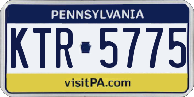 PA license plate KTR5775