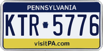 PA license plate KTR5776