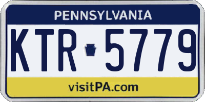 PA license plate KTR5779