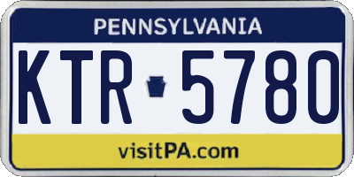 PA license plate KTR5780