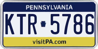 PA license plate KTR5786