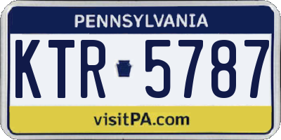 PA license plate KTR5787