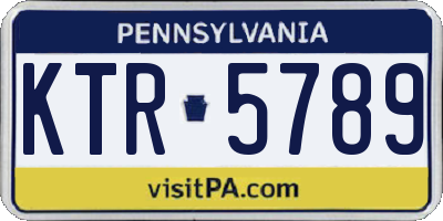 PA license plate KTR5789