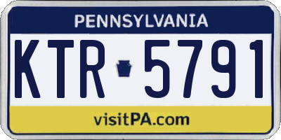 PA license plate KTR5791