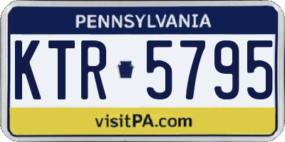 PA license plate KTR5795