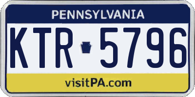 PA license plate KTR5796
