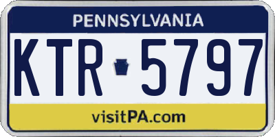 PA license plate KTR5797