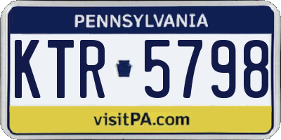 PA license plate KTR5798