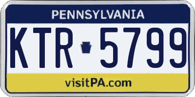 PA license plate KTR5799