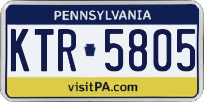 PA license plate KTR5805