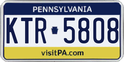 PA license plate KTR5808