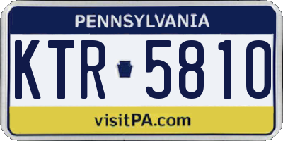 PA license plate KTR5810