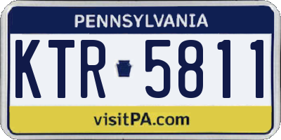 PA license plate KTR5811