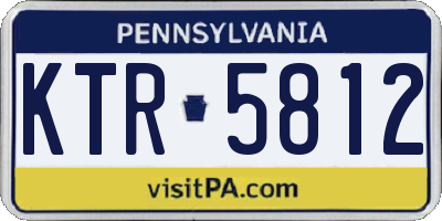 PA license plate KTR5812