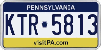 PA license plate KTR5813