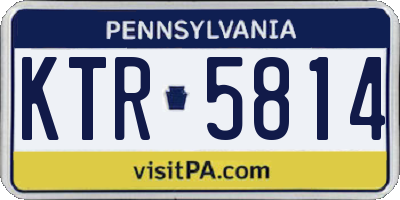 PA license plate KTR5814