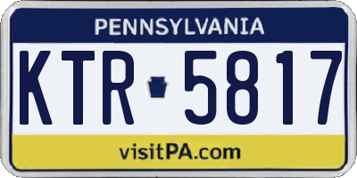 PA license plate KTR5817