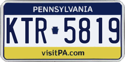PA license plate KTR5819