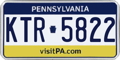 PA license plate KTR5822