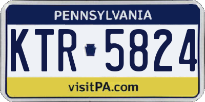 PA license plate KTR5824