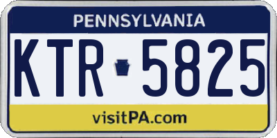 PA license plate KTR5825