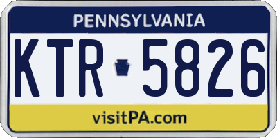 PA license plate KTR5826