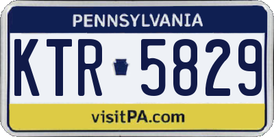 PA license plate KTR5829