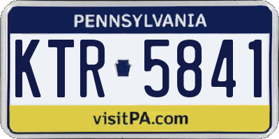 PA license plate KTR5841