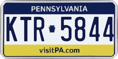 PA license plate KTR5844