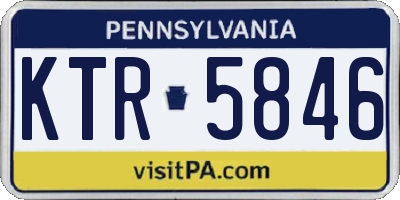 PA license plate KTR5846