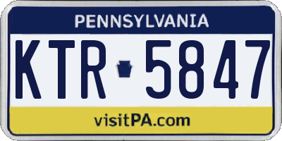 PA license plate KTR5847