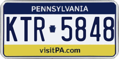 PA license plate KTR5848