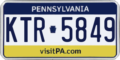 PA license plate KTR5849