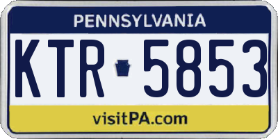 PA license plate KTR5853