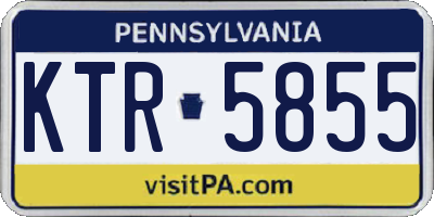 PA license plate KTR5855